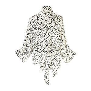 Snow Leopard Wrap Kimono Top | Jennafer Grace | XL | Handmade in CA